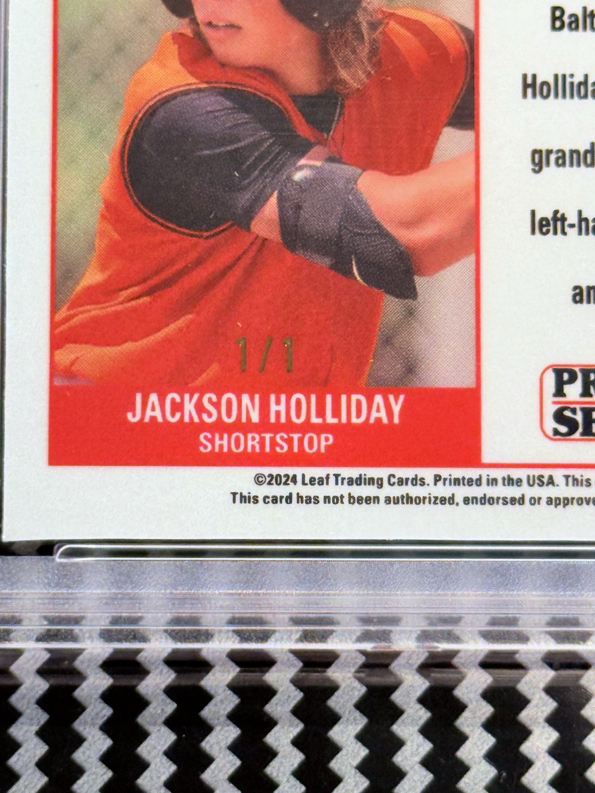 2024 Leaf Pro Set  Jackson Holliday Superfractor #1/1 Card #PSG-10🔥PSA 9🔥 view 11