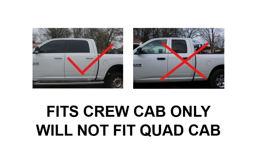 Cubierta de vidrio fija para puerta trasera, Dodge Ram 1500 2500 3500 2010-2018 cabina doble, derecha Foto 2 de 4