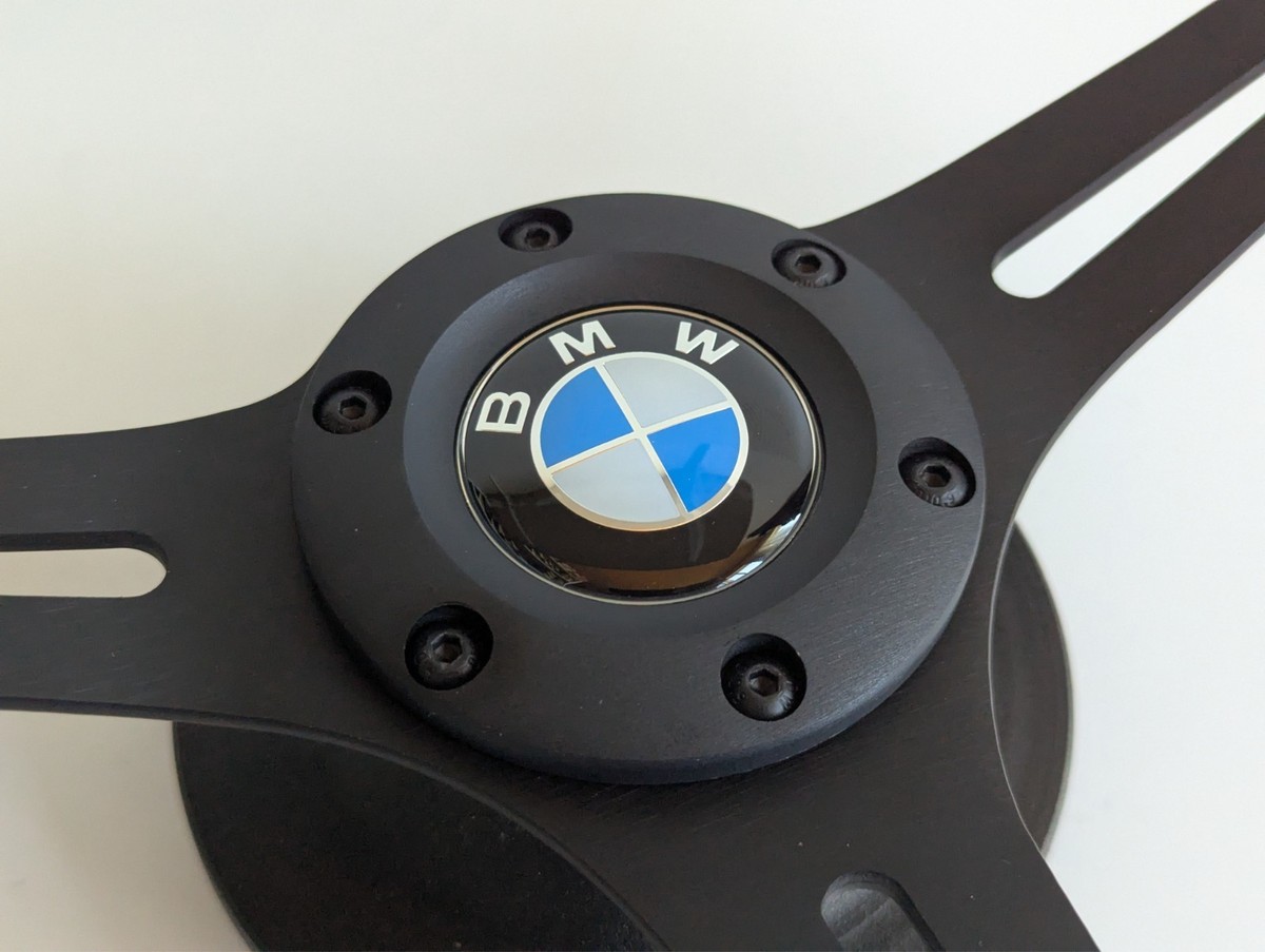 Steerng Wheel Fts for BMW Used Custom Rebuld Wood Black Spokes 350mm