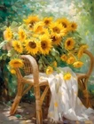 Home Decor Wall Art Modern Artwork Sunflower Oil Painting Printed on Canvas