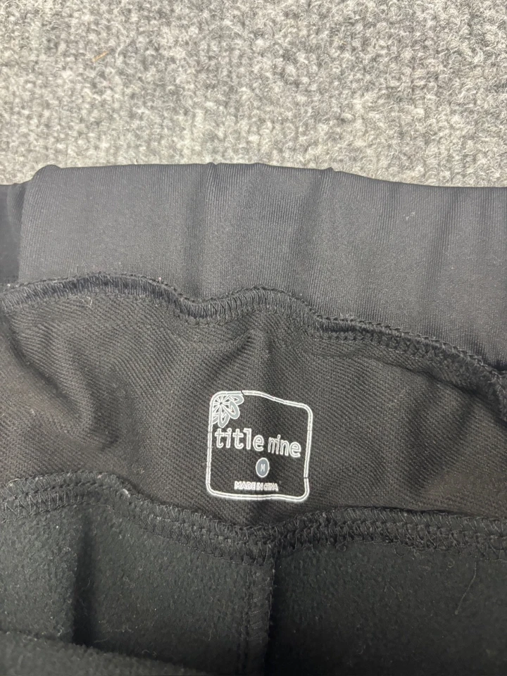 Pantalones activos Title Nine para mujer M negros con cremallera acanalada bolsillos cremalleras al tobillo Foto 2 de 4