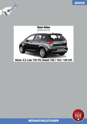 eBook Seat Altea (2004-2015) Reparaturanleitung Motor 2,0 L TDI 136/140/170 PS