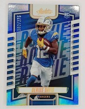 2023 Absolute Derius Davis Rookie Card Silver Prizm 102/275 SP Chargers