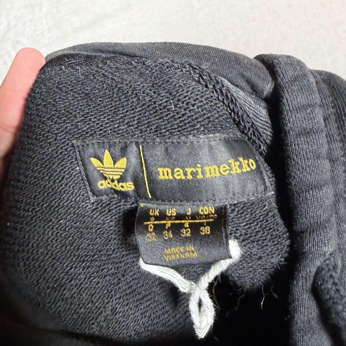 Adidas Marimekko Hoodie Women Extra Small Black Trefoil Logo