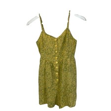 Urban Outfitters Poppy Sweetheart Button-down romper yellow Preowned