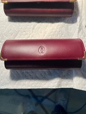 NEW Authentic Bordeaux Leather Hard Must De Cartier Eyeglass Case 