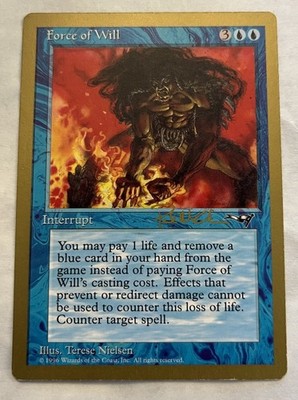 1997 world champion mtg card 1x Force of Will Seattle, August 1997 World Championship LP MTG Magic x1  MKE