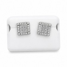 925 Silver Moissanite Square Stud Earrings 1....
