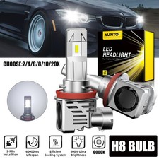 AUXITO H11 LED Headlight Bulbs Conversion Kits Low Beam 6000K Bright White 2-20X