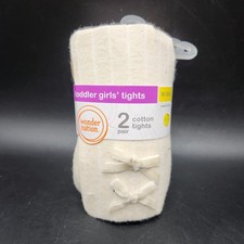 Wonder Nation Toddler Girl's 18-36 Months Cotton Tights 2 Pack New