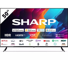 Image of Sharp 4T-C50FJ7KL1FB 50" Smart LED TV 4K Ultra HD HDR 3840 x 2160p Black
