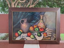 PAUL CEZANNE OIL ON CANVAS PAINTING STILL LIFE private collection !!