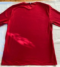 Plain red Tommy Hilfiger Long Sleeve Size L Unisex.