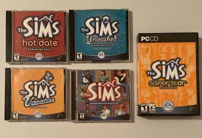 The Sims Base Game + 4 Expansion Packs PC Lot Excellent Condition