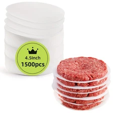 Best Cedilis 1500pcs Hamburger Patty Paper, 4.5IN Non-Stick Wax Papers, Round