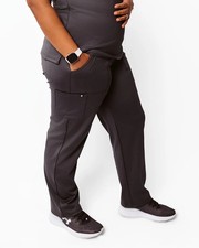 Essential Straight Leg Scrub Pants with Belly Band