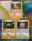 Vintage Pokemon Card Lot Fire Ditto Charmander Geodude