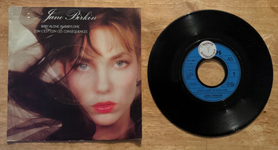 45 7'' FRENCH SP JANE BIRKIN SERGE GAINSBOURG BABY ALONE IN BABYLONE PROMO