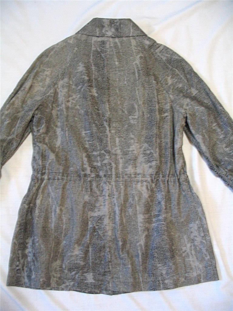 CHICO'S ~ BEIGE~GRAY~BLACK ABSTRACT PATTERN ~ CIN… - image 7