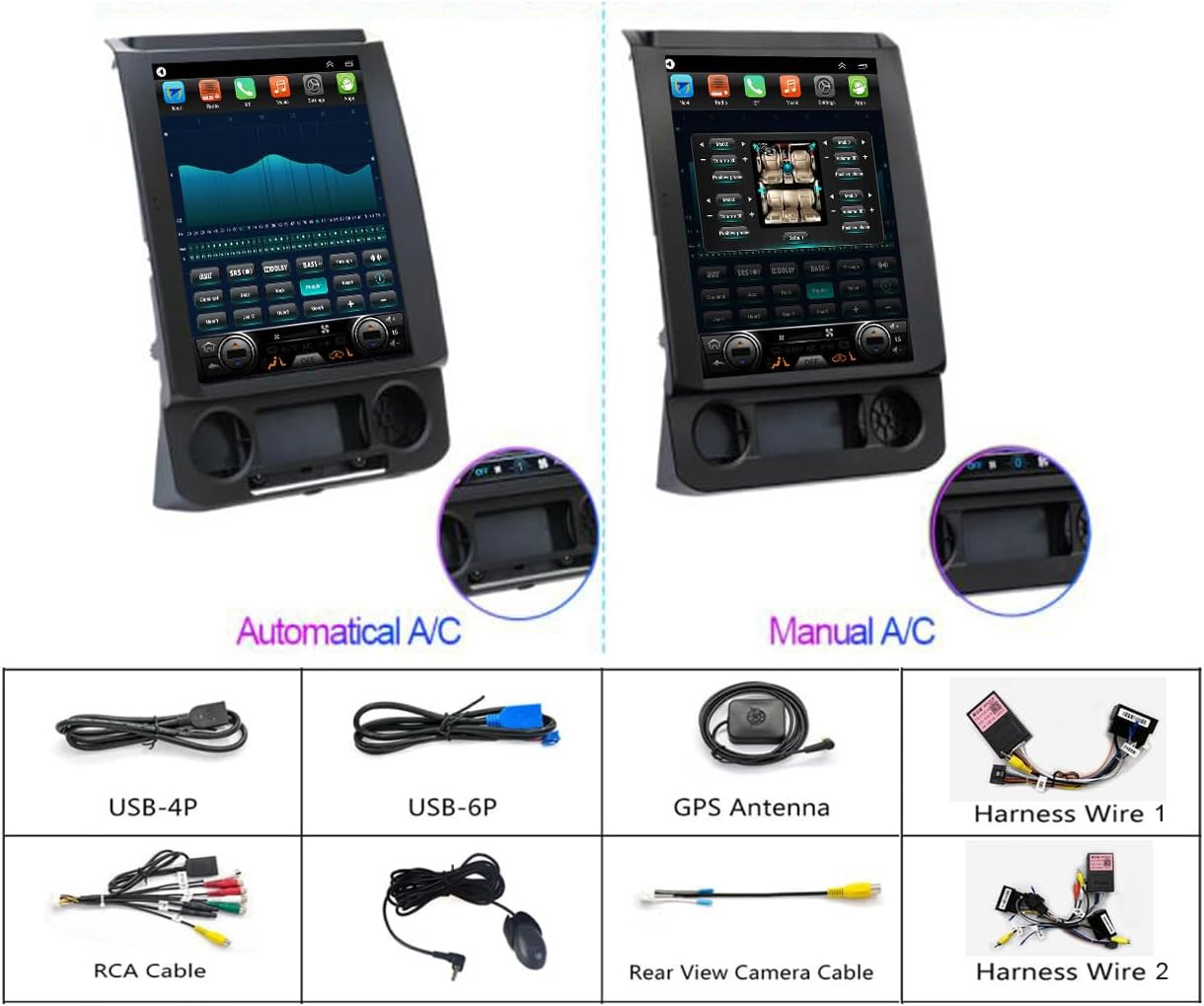 For Ford F150 Radio Upgrade 2015 2016 2017 2018, 8Core CPU Stereo System,12.1...