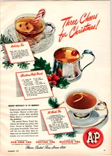 1946 Print Ad A&P Tea Punch Recipes Christmas