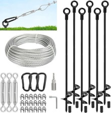 30 Inch Ground Anchors Heavy Duty 6 Pcs Screw in Shed Anchor Kit with Galvanize