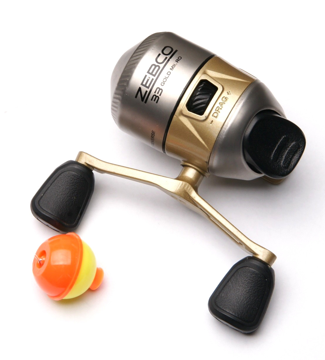 Zebco 33 Gold Micro Spincast Fishing Reel-2pins ball bearing