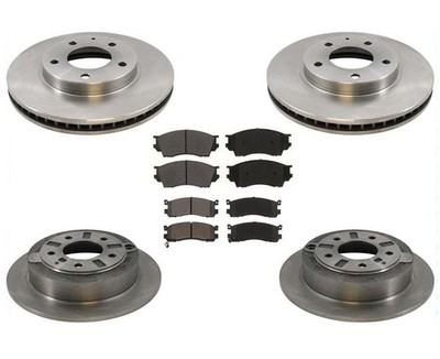 For 1995-1996 Mazda Millenia Front & Rear Brake Rotors & Brake Pads
