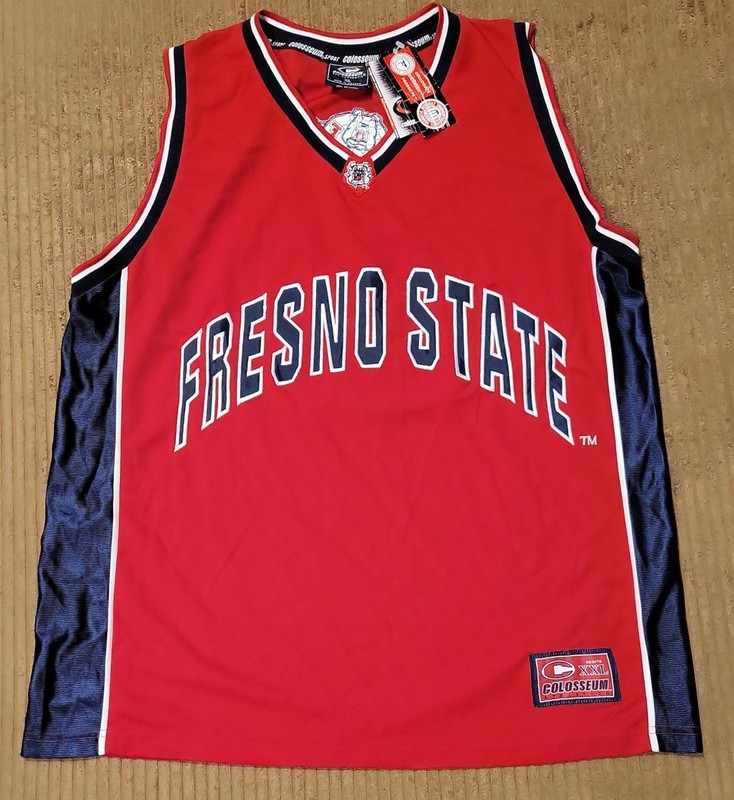 Fresno State Basketball Jersey XL Vintage NWT Colosseum Bulldogs #22 Rod Higgins