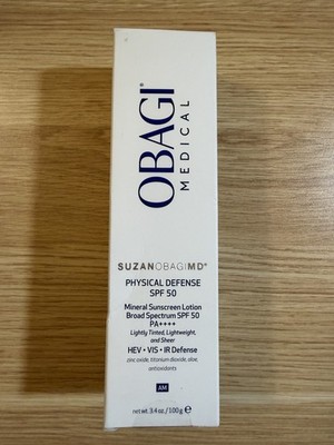 Obagi Medical SUZANOBAGIMD Physical Defense SPF 50 Sunscreen 3.4oz NEW Open Box