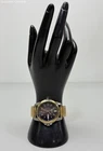 Vintage Seiko Solar Gold Tone Blue Dial Day/Date Display Men's Watch V158-0AD0