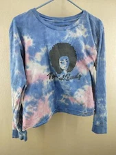 Natural Beauty Afro Womens Half Long Sleeve Shirt Size XL FREE SHIPPING