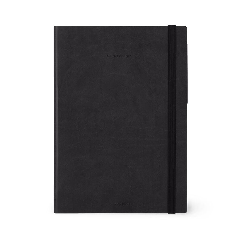 AGENDA DEL DOCENTE LARGE WEEKLY DIARY 13 MONTH 2024 - BLACK SCUOLA