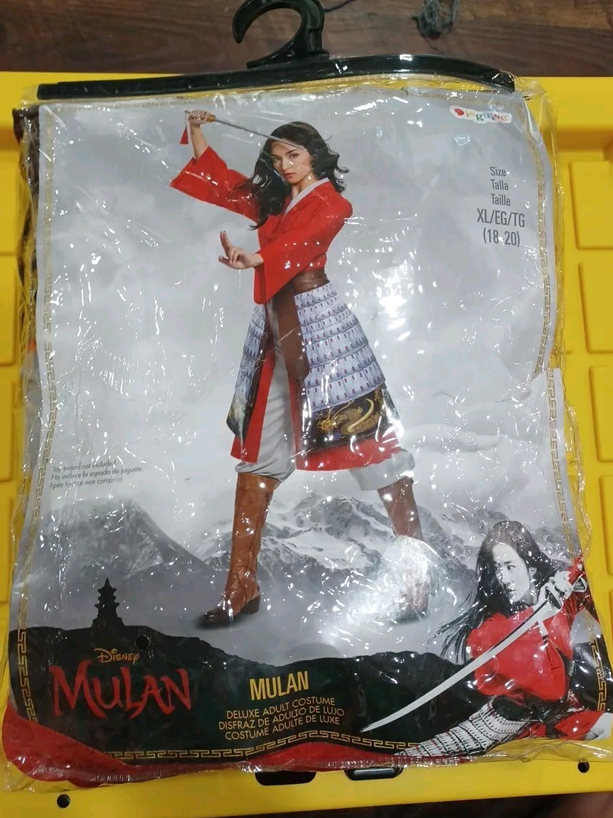 Mulan Hero Red Dress Deluxe Adult Costume Mulan Hero Red Dress Deluxe Adult Costume