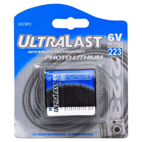 ULTRALAST 223 ULCRP2 6.0V 1300mAh LITHIUM PHOTO BATTERY - Picture 2 of 2