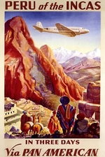Peru Machu Picchu South America Tourism Travel Vintage Poster Repro FREE S/H