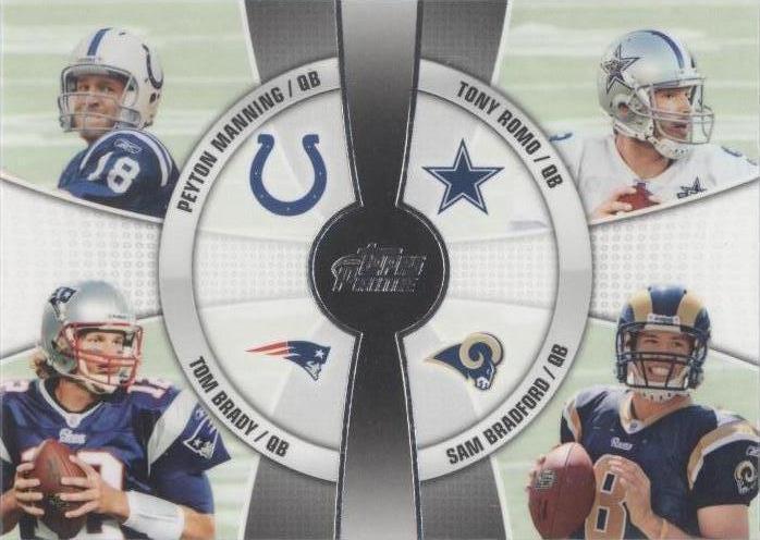 2010 Topps Prime - 4th Quarter Tom Brady, Peyton Manning, Tony Romo #4Q ...