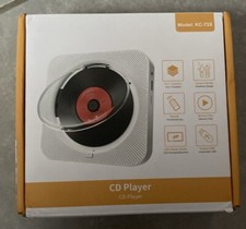 KC-718 CD Player w/ FM Radio, Bluetooth,  Aux  Remote New - White