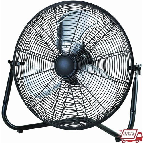 20" 3 Speed High Velocity Metal Floor Fan W/ 360 Degree Tilt Air Circulation Fan