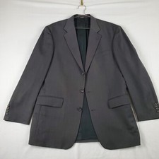 Oscar De LA Renta Blazer 42L Mens Gray 100 Wool Formal Athletic Fit Notch Lapel
