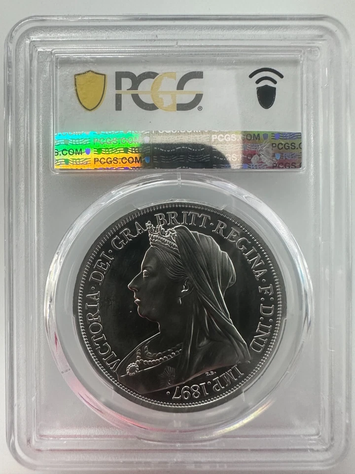 GREAT BRITAIN Victoria "1897" Crown INA Retro Fantasy Victoria Sn TIN PCGS PR66 - Image 2 of 2
