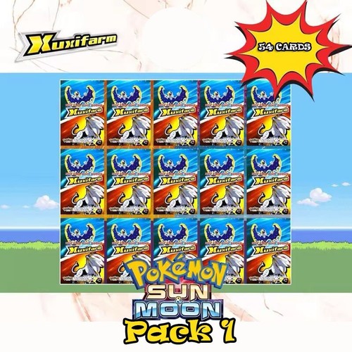 POKEMON x SUN AND MOON the series 54 Cards Pack Set satoshi mimikkyu pikachu - 第 6/22 張圖片