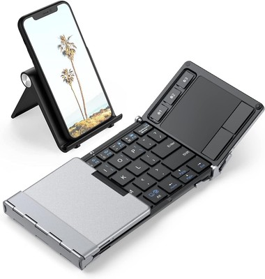 Folding Keyboard, Iclever BK08 Bluetooth Keyboard with Sensitive