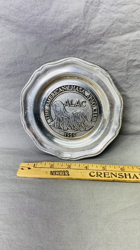 Vintage 1959 ALAC The American Lhasa Apso Club 2nd Place Trophy Wilton