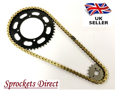 GOLD X-Ring Kette und Ritzel Kit Yamaha FZR1000 T,U,CT,CU Genesis '87-'88 