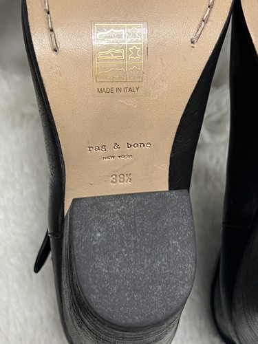 Rag & Bone Harrow Women's Sz UK 5.5 EU 38.5 Black Leather Ankle booties - Picture 10 of 12