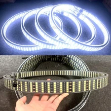 10 Row 17.5'' Pure White LED Wheel Lights Heavy Metal Tire Ring Lights for Truck