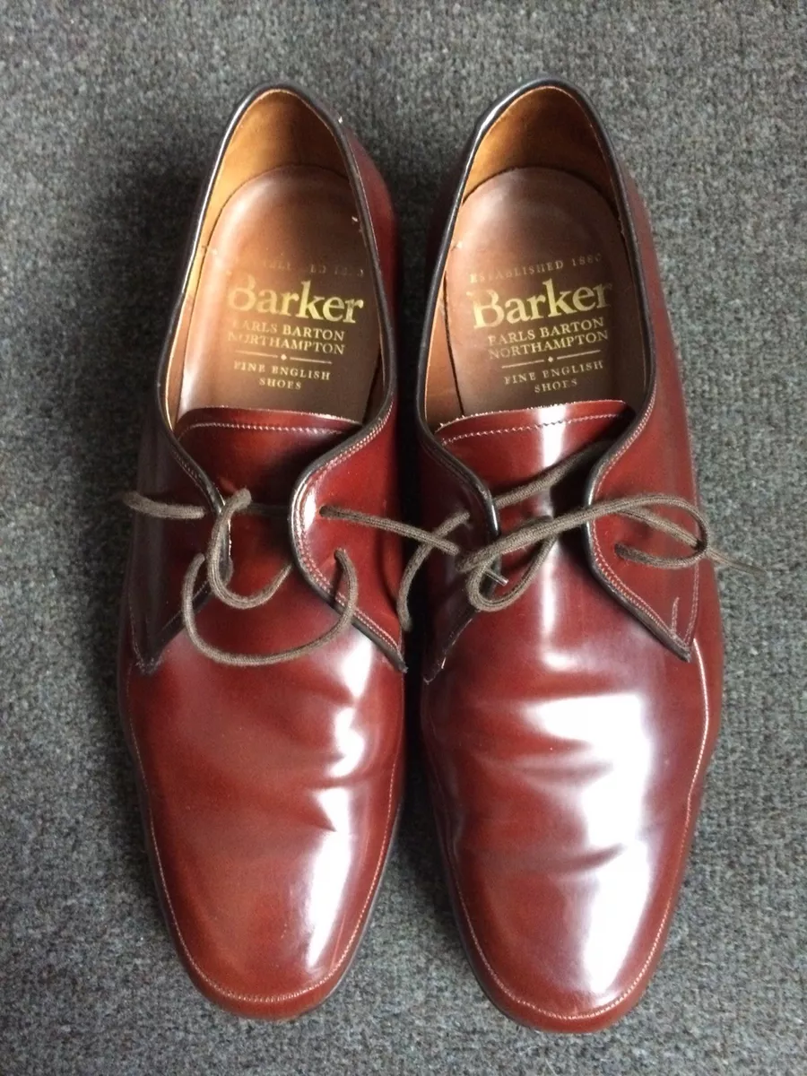 Men's BARKER Brown All Leather Lace Up Formal Shoes UK 8 EU42