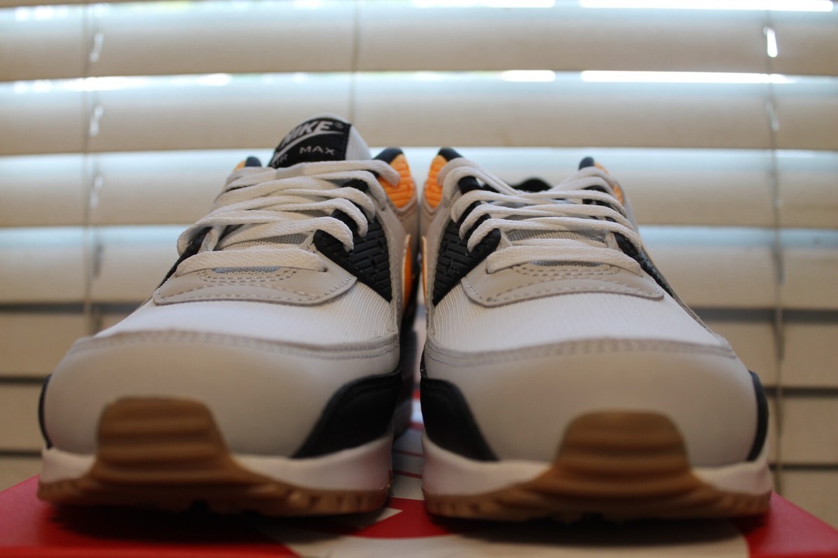 NIB Men Nike Air Max 90 FB9658 101  White/Photon Dust/Black/Laser Orange Nike Air Max 90 “Laser Orange” - Style Code: FB9658-101  main image 2