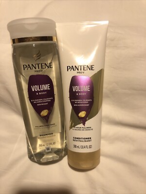 Pantene Pro-V Volume & Body 1 Shampoo 12 fl.oz & 1 Conditioner 10.4 fl.oz.  New